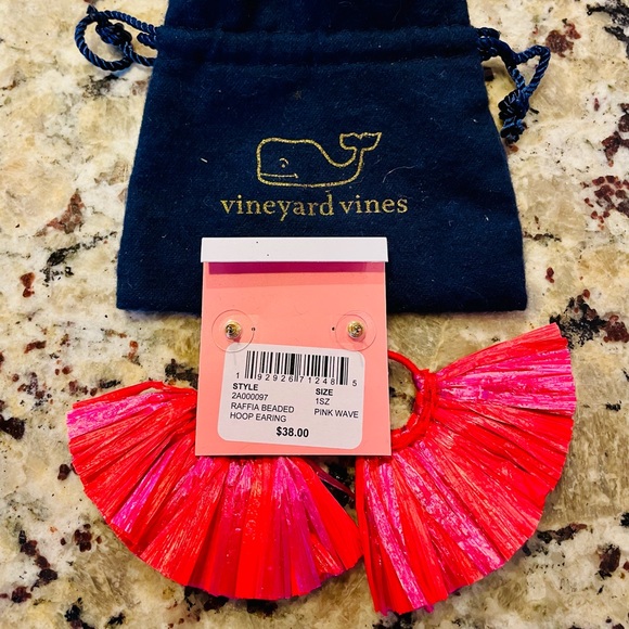 NWT Vineyard Vines straw earrings 💗 - Picture 2 of 2